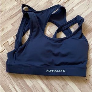 Alphalete Surface Keyhole Bra - XS - Charcoal Grey